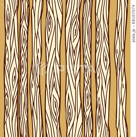 Seamless texture with doodle tree trunks. Vectorのイラスト素材 [68107074] - PIXTA