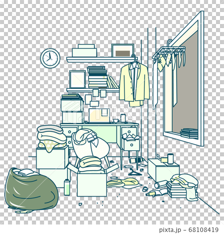 片付けてない部屋③ 68108419