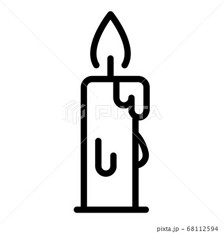 Candle icon, outline style 68112594