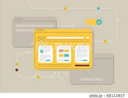 Flat vector illustration communication with Flat vector illustration communication with 68113637