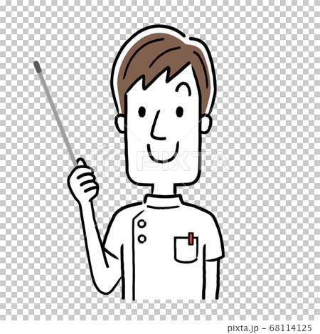 Vector illustration material: explaining young male nurse 68114125