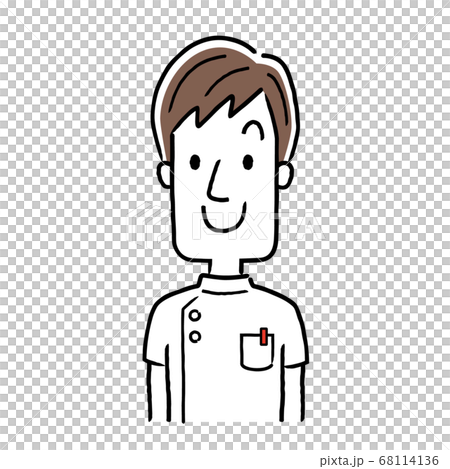 Vector illustration material: smiling young male nurse Vector illustration material: smiling young male nurse 68114136