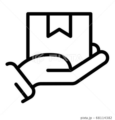 Hand keep box icon, outline style Hand keep box icon, outline style 68114382