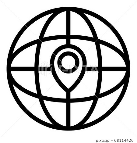 Global relocation icon, outline style 68114426