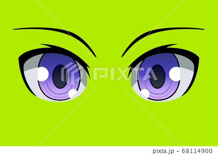 face anime expression facial on orange background. face anime expression facial on orange background. 68114900