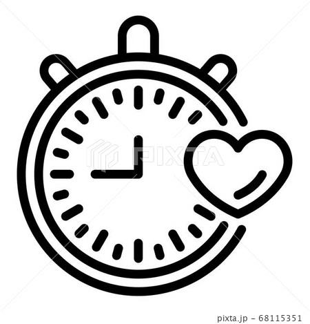 Sport stopwatch icon, outline style 68115351
