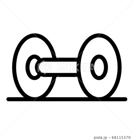 Dumbbell icon, outline style Dumbbell icon, outline style 68115370