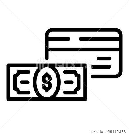 Money trasnfer credit card icon, outline style 68115878