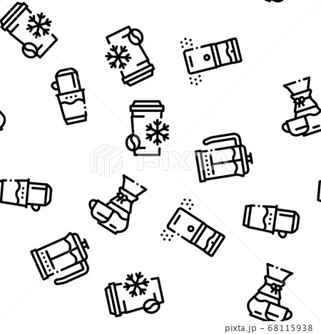 Coffee Energy Drink Seamless Pattern Vector 68115938