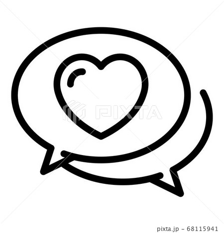 Friends chat icon, outline style 68115941