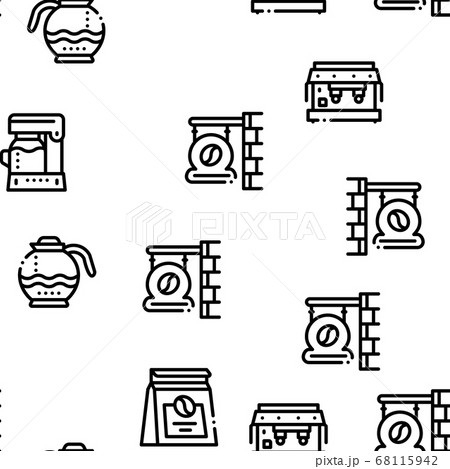 Coffee Energy Drink Seamless Pattern Vector 68115942