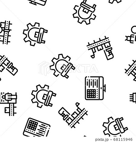 Manufacturing Process Seamless Pattern Vector 68115946
