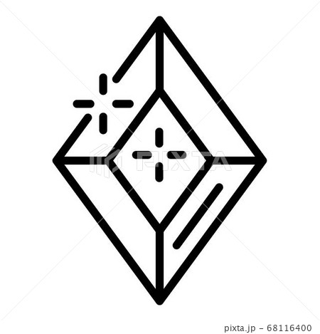 Precious gemstone icon, outline style Precious gemstone icon, outline style 68116400