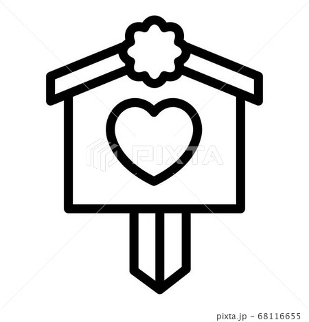 Garden bird house icon, outline style 68116655