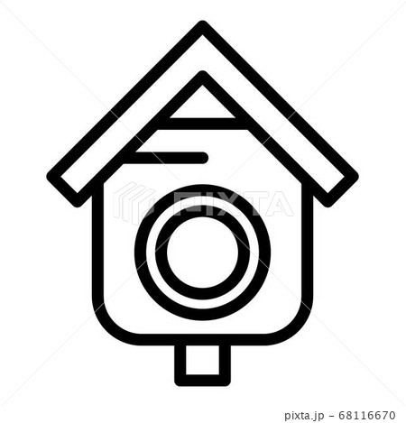 Summer bird house icon, outline style 68116670