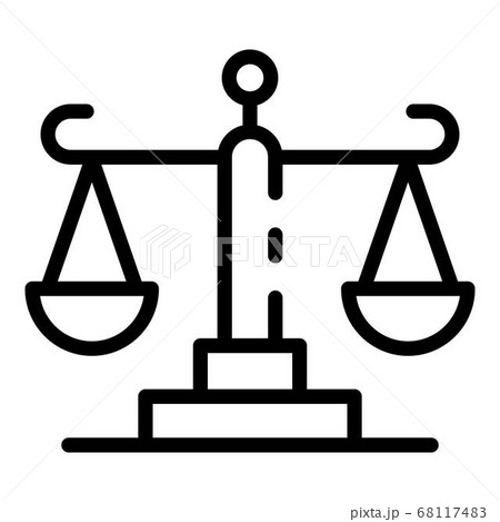 Court justice balance icon, outline style Court justice balance icon, outline style 68117483