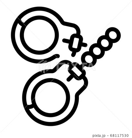 Handcuffs icon, outline style 68117530