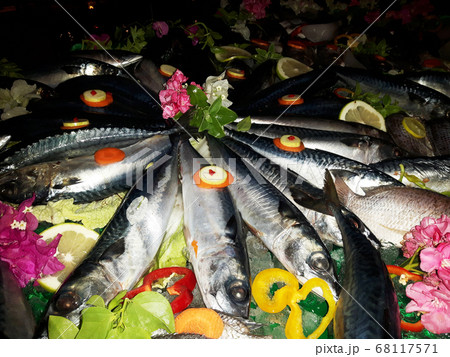 fresh sea fishes table 68117571