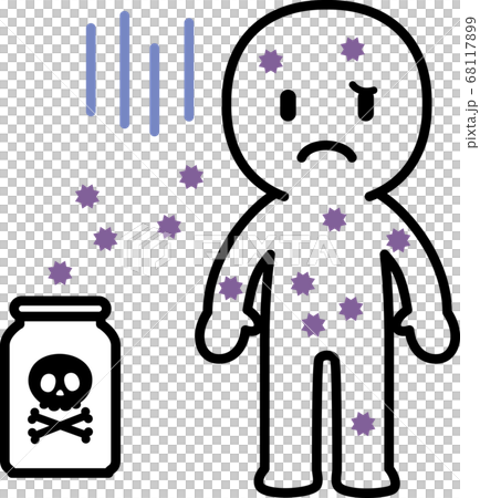 Person who has accumulated harmful substances in the body 68117899