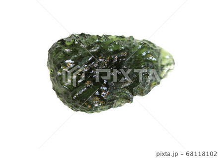 czech moldavite mineral isolated 68118102