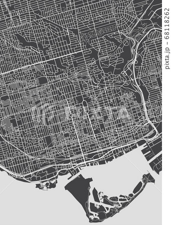 Toronto city plan, detailed vector map 68118262