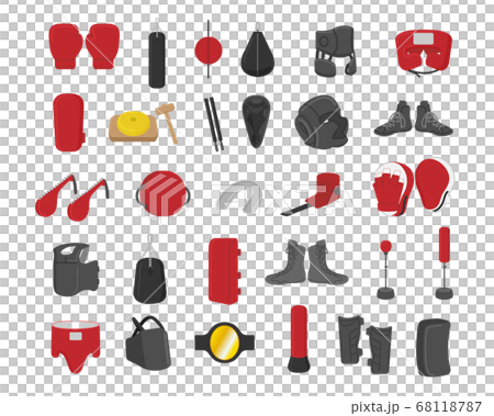 Boxing tools illustration material set Boxing tools illustration material set 68118787