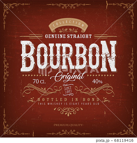 Vintage Bourbon Label For Bottle Vintage Bourbon Label For Bottle 68119416