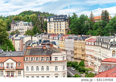 the spa town of Karlovy Vary in the Czech Republic in the summer the spa town of Karlovy Vary in the Czech Republic in the summer 68119468