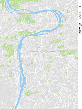Prague colored vector map 68119810