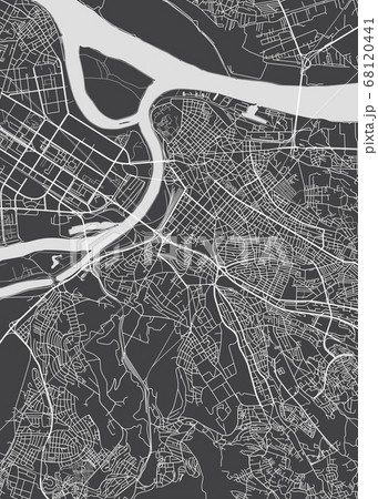 Belgrade city plan, detailed vector map 68120441