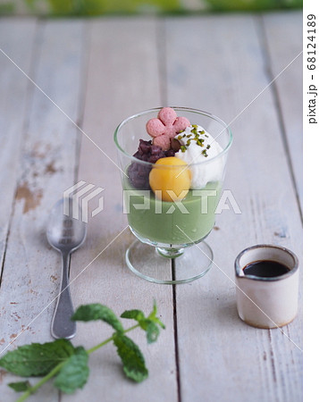 和菓子 抹茶プリン 和菓子 抹茶プリン 68124189
