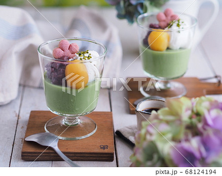 和菓子 抹茶プリン 68124194