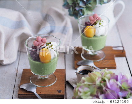 和菓子 抹茶プリン 68124196