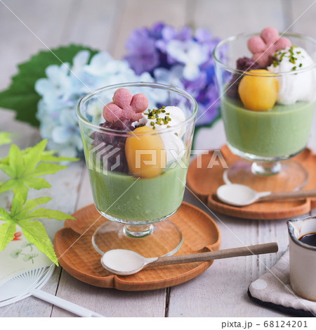 和菓子 抹茶プリン 和菓子 抹茶プリン 68124201