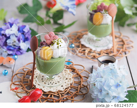 和菓子 抹茶プリン 和菓子 抹茶プリン 68124577