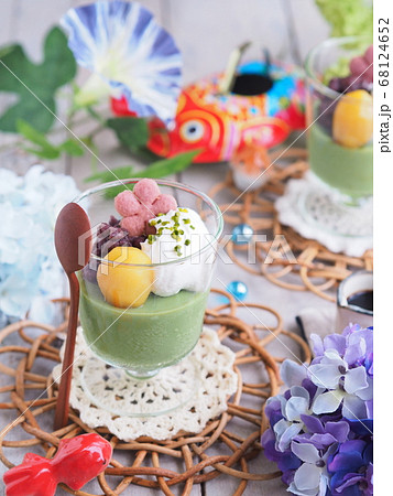 和菓子 抹茶プリン 和菓子 抹茶プリン 68124652