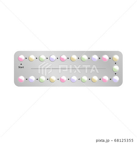 Realistic 3d Detailed Birth Control Pills Oral Contraceptive Tablets. Vector Realistic 3d Detailed Birth Control Pills Oral Contraceptive Tablets. Vector 68125355