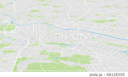 Aerial view City map Berlin, color detailed plan, urban grid in perspective Aerial view City map Berlin, color detailed plan, urban grid in perspective 68126505