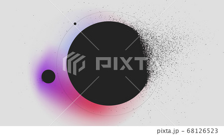 Sphere dissolves turning to dust on gradient background, abstract background Vector illustration Sphere dissolves turning to dust on gradient background, abstract background Vector illustration 68126523