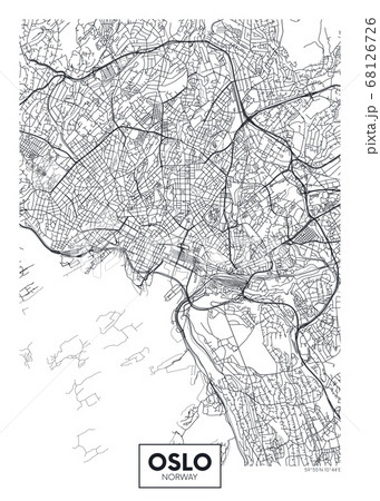 City map Oslo, travel vector poster design City map Oslo, travel vector poster design 68126726