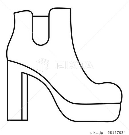 Woman shoes icon vector thin line Woman shoes icon vector thin line 68127024