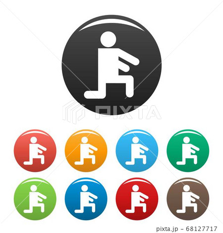 Stick figure stickman icons set pictogram vector simple 68127717