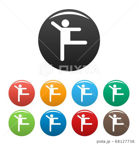 Stick figure stickman icons set pictogram vector simple 68127736