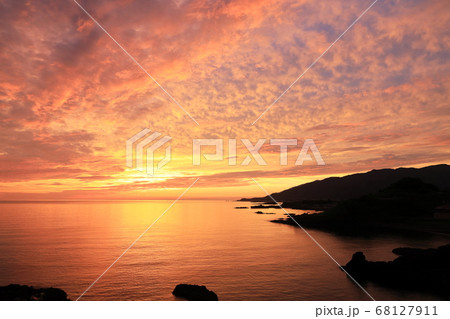 鹿の浦展望所からの夕陽 68127911