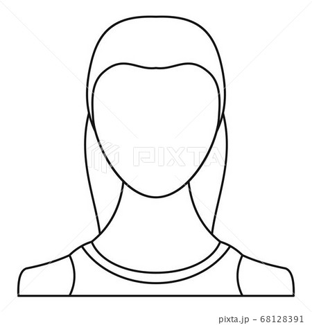 Girl user icon vector thin line 68128391