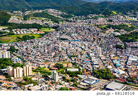 Aerial view of Sao Paulo suburbs in Brazil 68128519