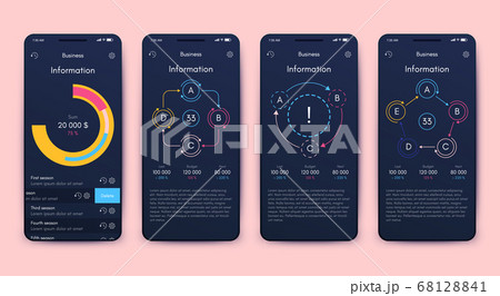 Modern infographic vector elements for business brochures. Use in website, corporate brochure, advertising and marketing.. 68128841