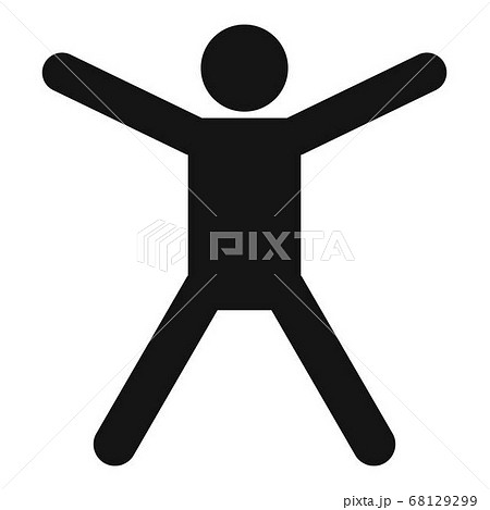 Stick figure stickman icon pictogram vector simple (1386200)