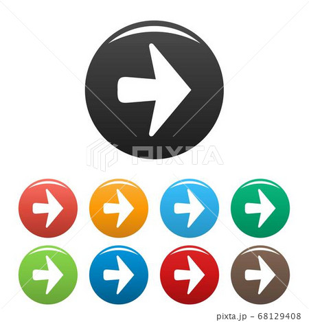 Arrow icons set simple 68129408