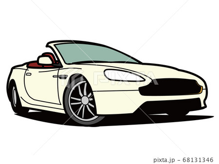 ブリティッシュオープン　白色系　自動車イラスト 68131346